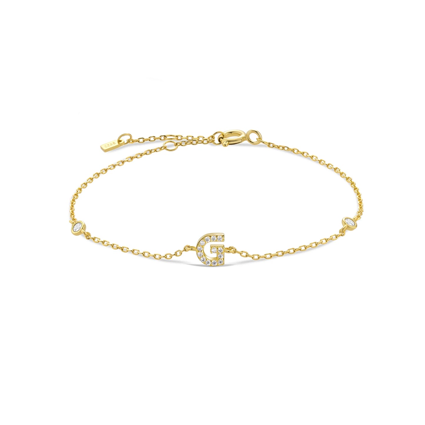 Initial Alphabet Monogram Bracelet – Personalized Elegance