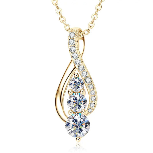 Moissanite Infinity Pendant Necklace – Endless Brilliance