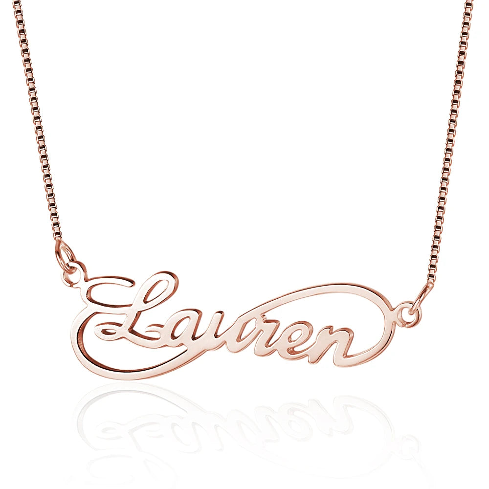Infinity Custom Nameplate Necklace