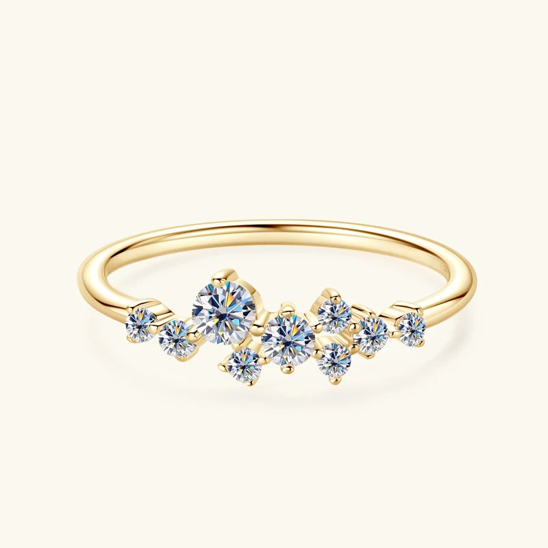 Moissanite Charm Ring – Delicate Brilliance
