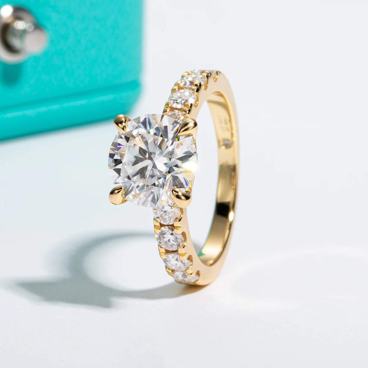 4.3cttw Moissanite Wedding Ring – Radiant Commitment