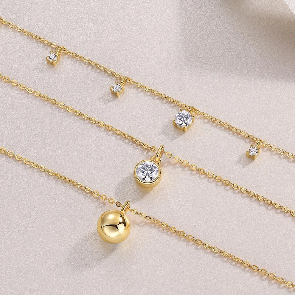 3-Tier Moissanite Necklace – Dazzling Elegance