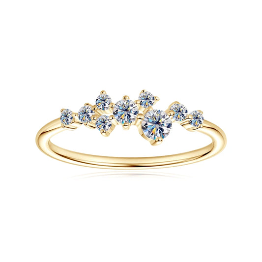Moissanite Charm Ring – Delicate Brilliance
