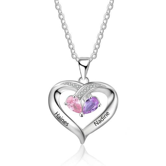 Sweetheart Personalized Birthstone Necklace