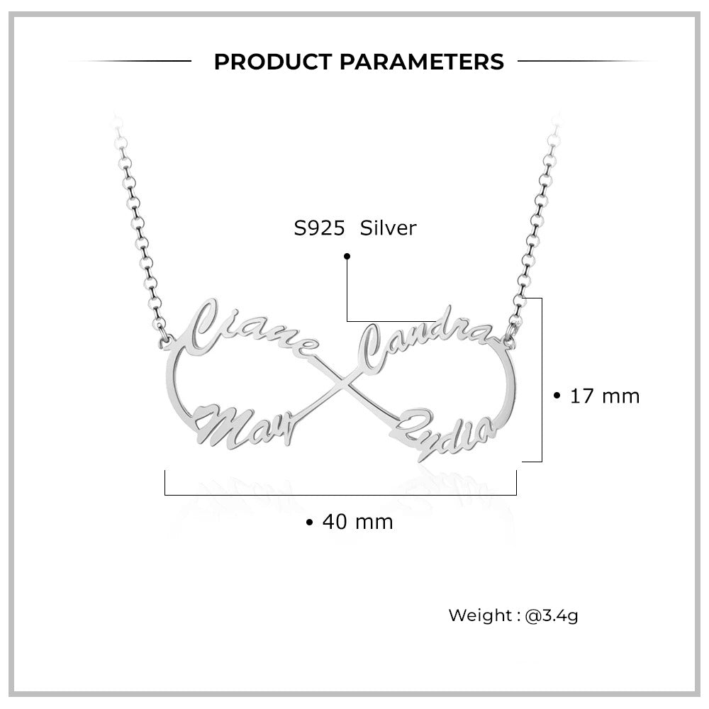 Infinite Connection 2-4 Names Necklace