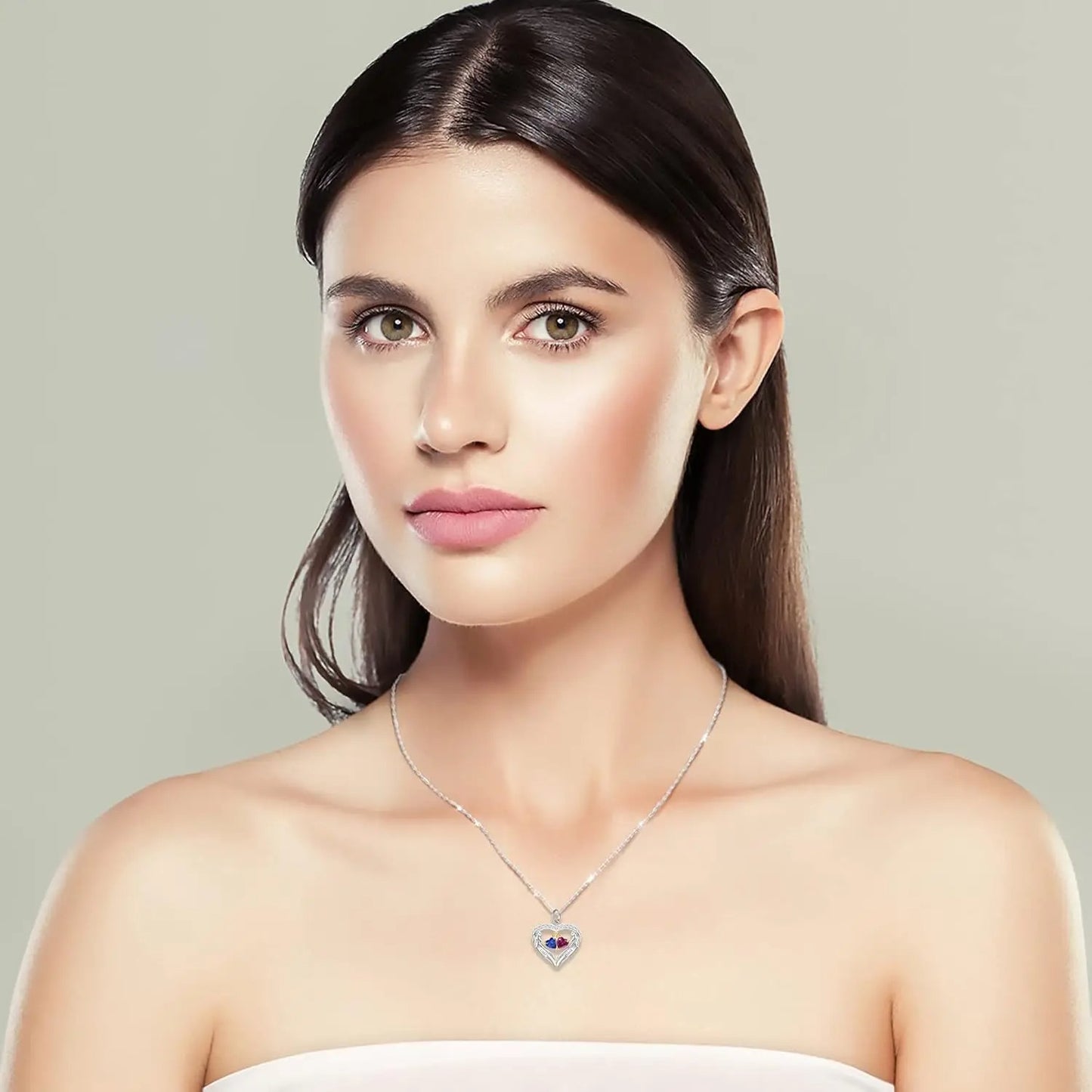 Wings of Love Personalized Birthstone Necklace