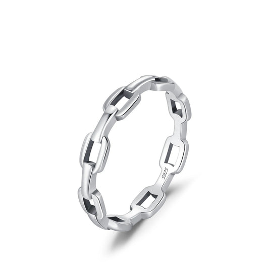 Vintage Chain Link Eternity Ring – Timeless Style