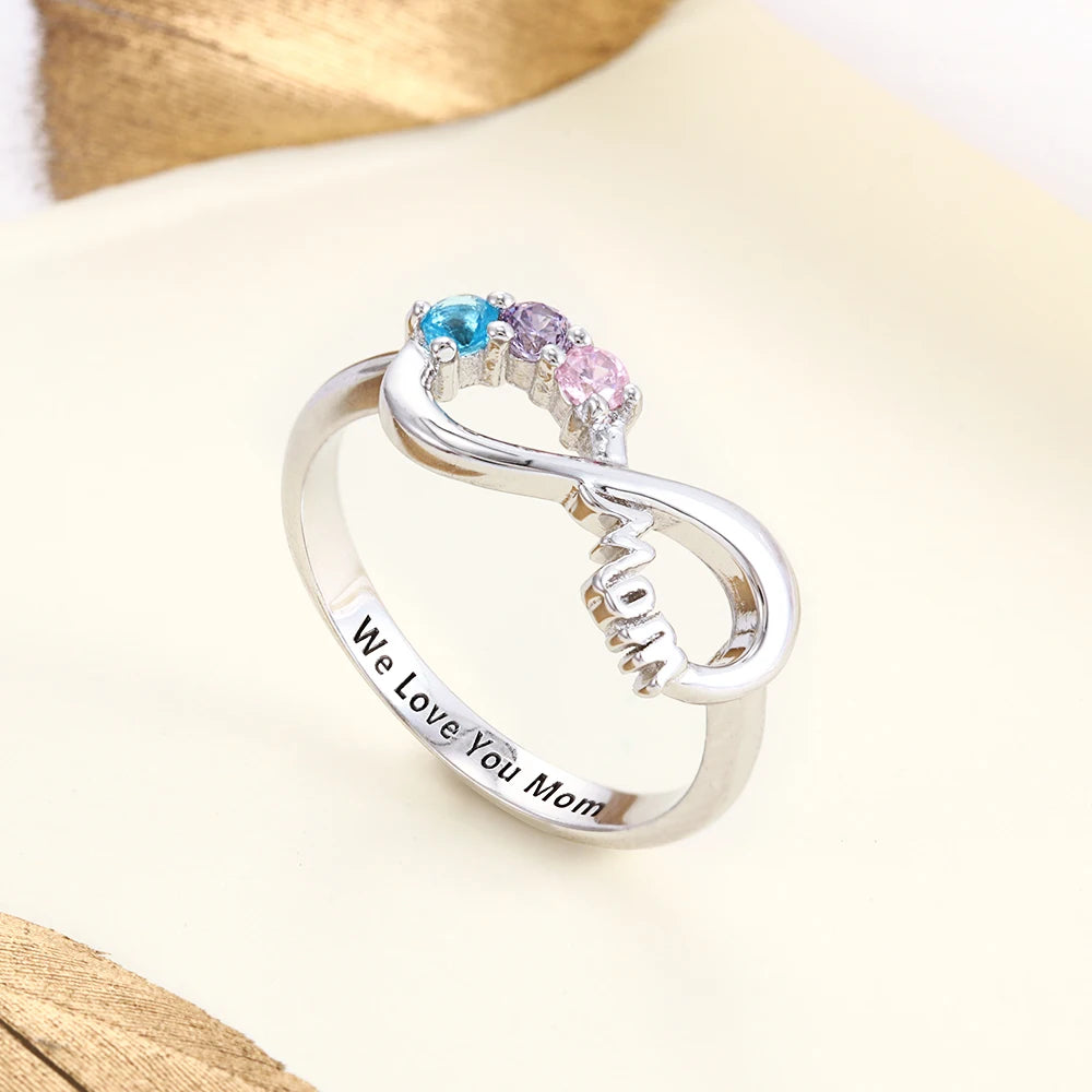 Infinite Love Personalized Birthstone Ring