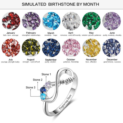 Infinite Love Personalized Birthstone Ring