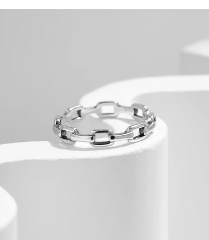 Vintage Chain Link Eternity Ring – Timeless Style