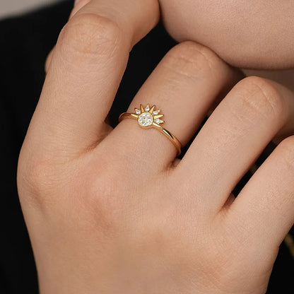 Sun and Moon Couple Ring Set – Celestial Romance