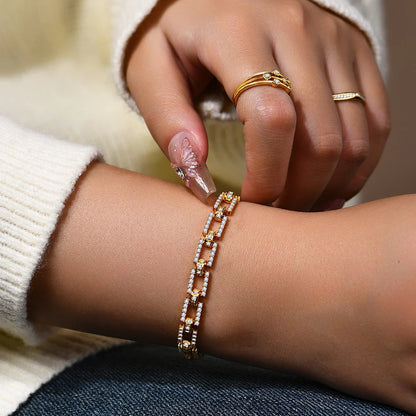 Classic Moissanite Charm Bracelet – Timeless Elegance