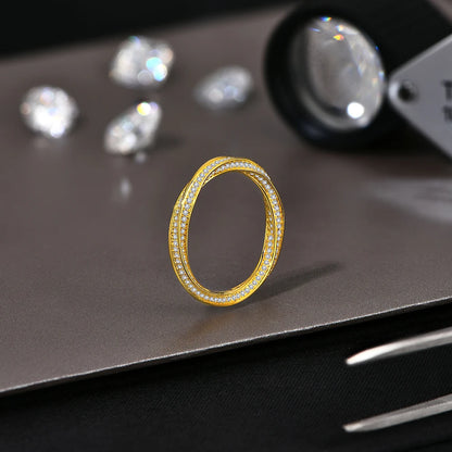 Moissanite Helix Eternity Band – Timeless Romance