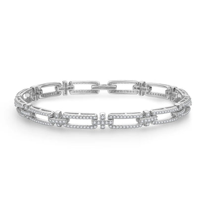 Classic Moissanite Charm Bracelet – Timeless Elegance