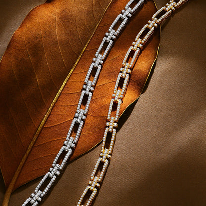 Classic Moissanite Charm Bracelet – Timeless Elegance