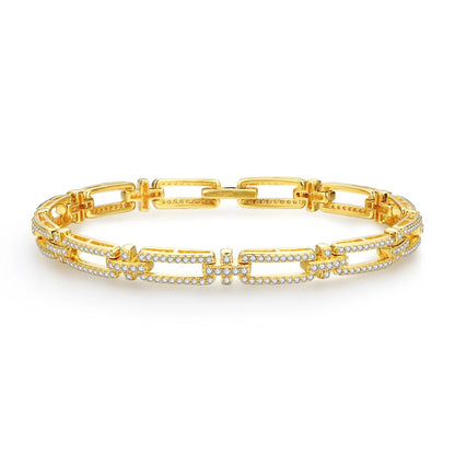 Classic Moissanite Charm Bracelet – Timeless Elegance