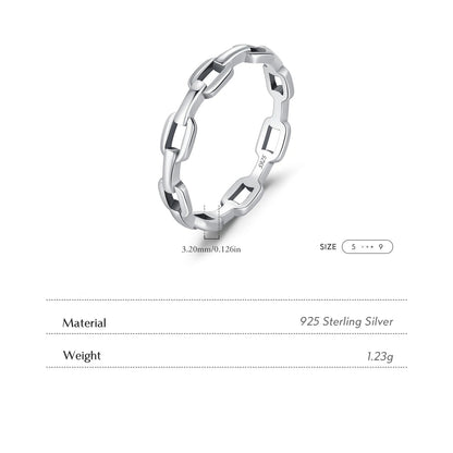 Vintage Chain Link Eternity Ring – Timeless Style