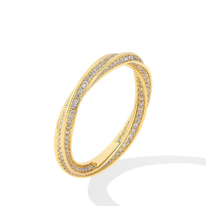 Moissanite Helix Eternity Band – Timeless Romance